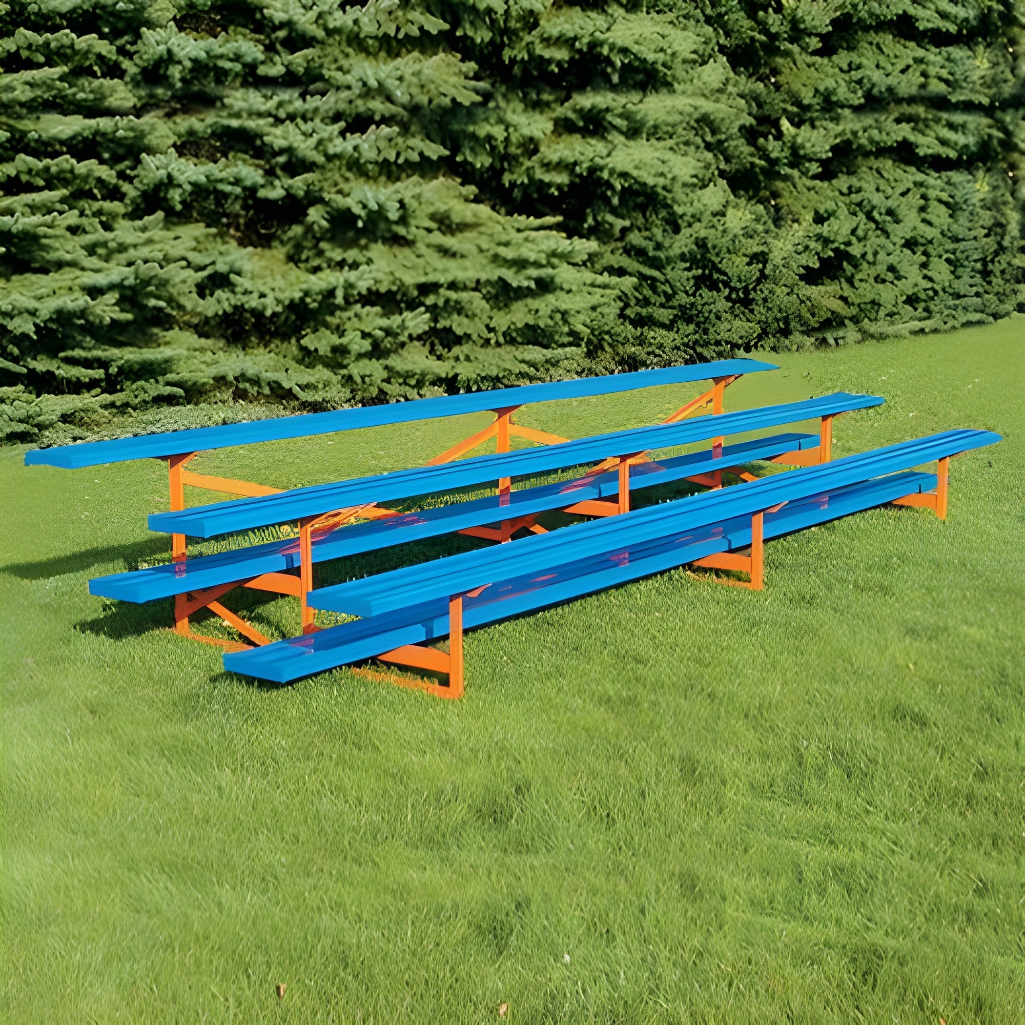 Bleacher 3 Row 15' Outdoor Standard Aluminum Bleacher - BLCH-3