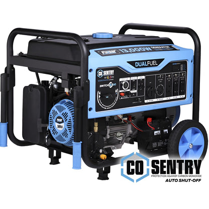 Pulsar PG13000BRCO 13,000-Watt Dual Fuel Generator with Recoil, Remote, & Push Button Start & CO Alert - PowerGen USA - PG13000BRCO